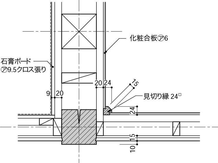 5_柱と壁の交差部_壁交差部