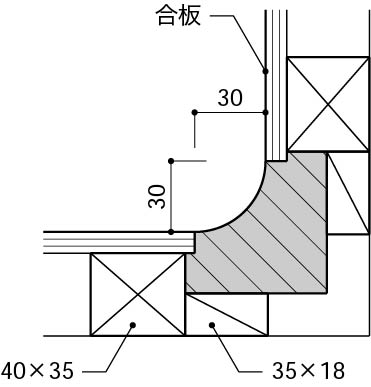 入隅5_同材の見切り2