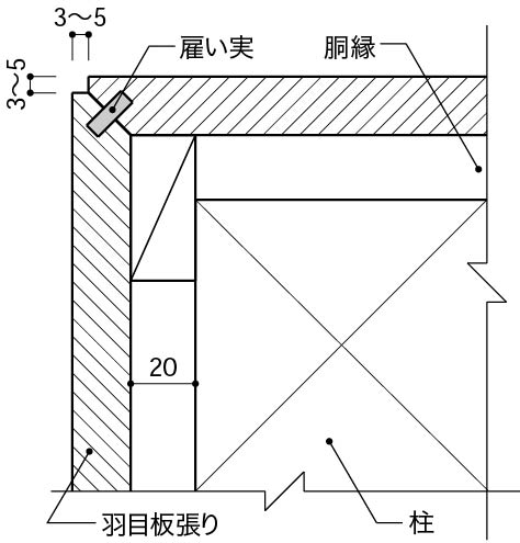 出隅1_板張り_欠込み