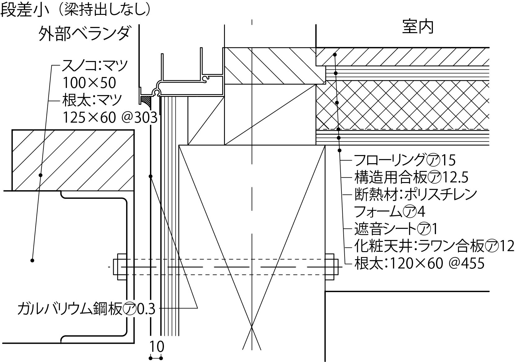 2階居室_ベランダ_段差小