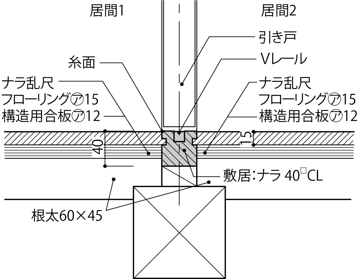 フローリング_フローリング_敷居