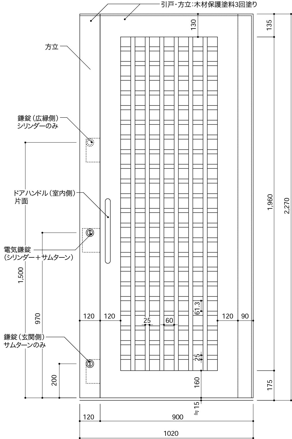 引戸の電気鍵