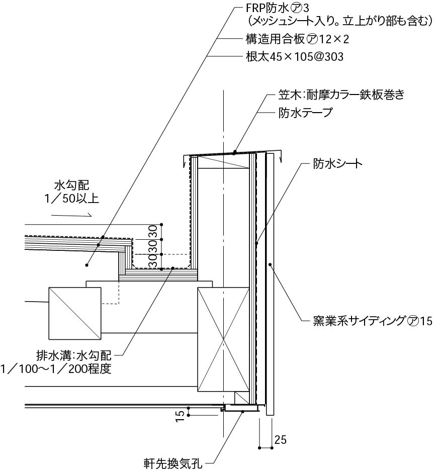 笠木_外張り断熱