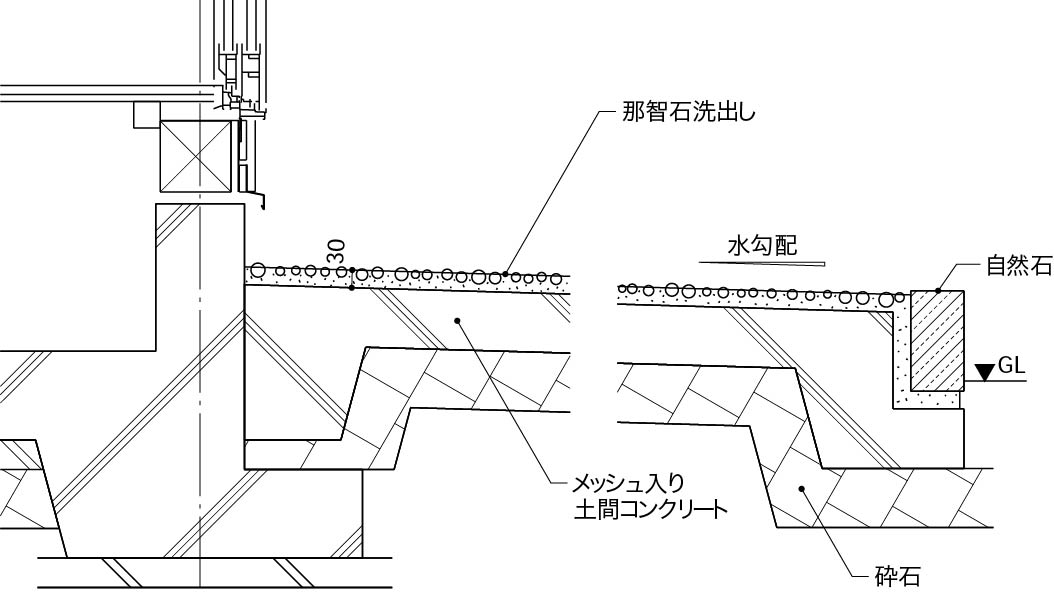 テラス那智石洗出し