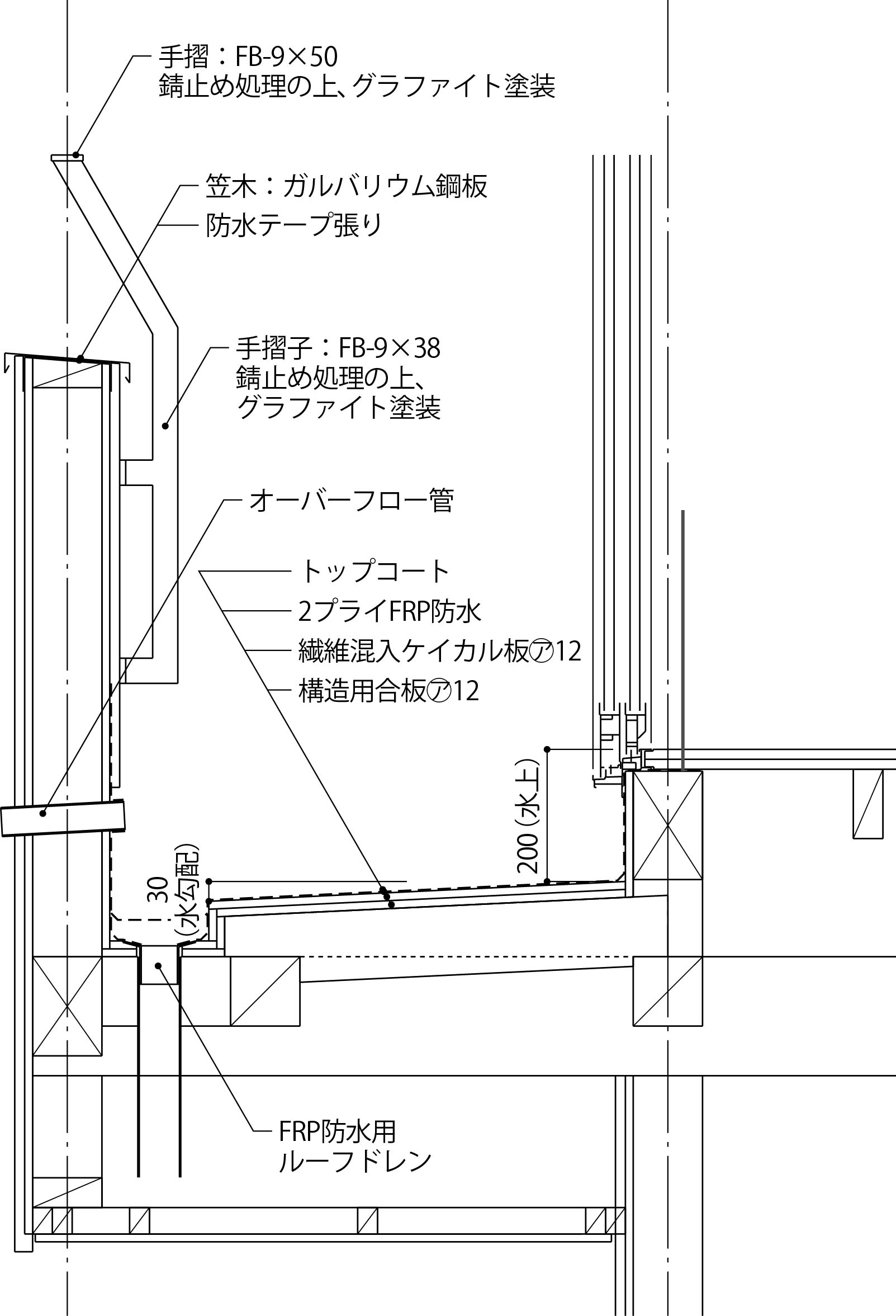 持出しバルコニー_防水床とする形式