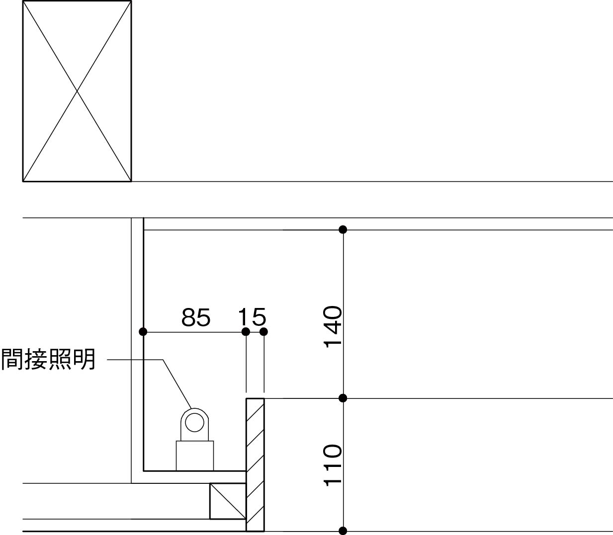 折り上げ天井部分間接照明3