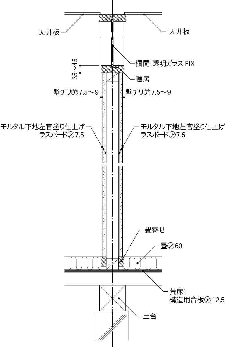 1_8_間仕切壁の層構成_真壁和室_真壁和室