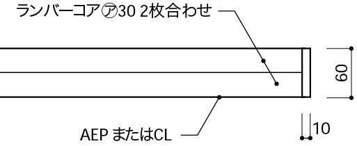 袖壁7_ランバーコア材_2枚合わせ_下地